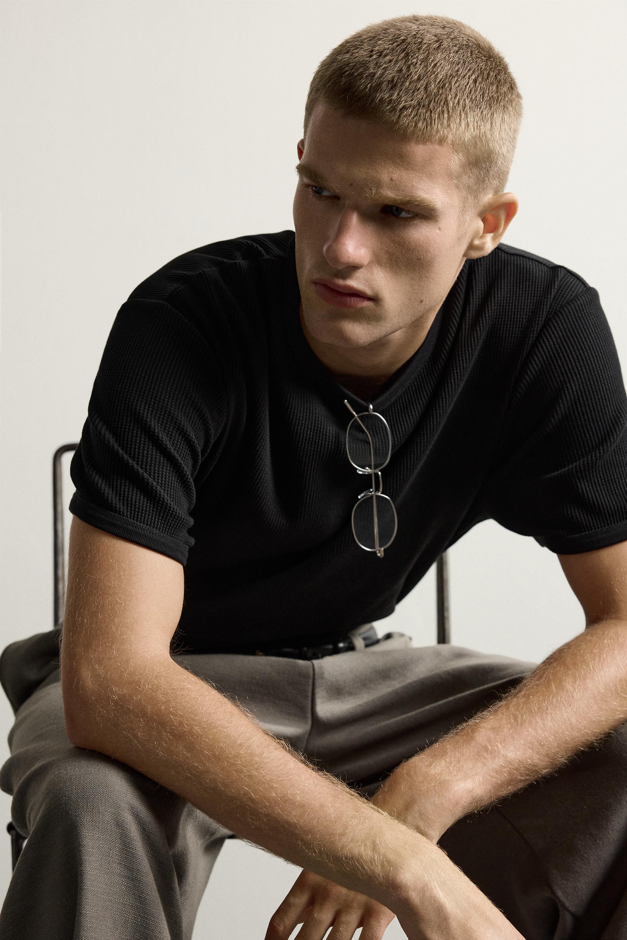 WAFFLE TEXTURE T-SHIRT